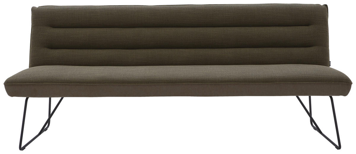 SITZBANK in Metall, Textil Braun, Schwarz  - Schwarz/Braun, Design, Textil/Metall (178/89/68cm) - Dieter Knoll