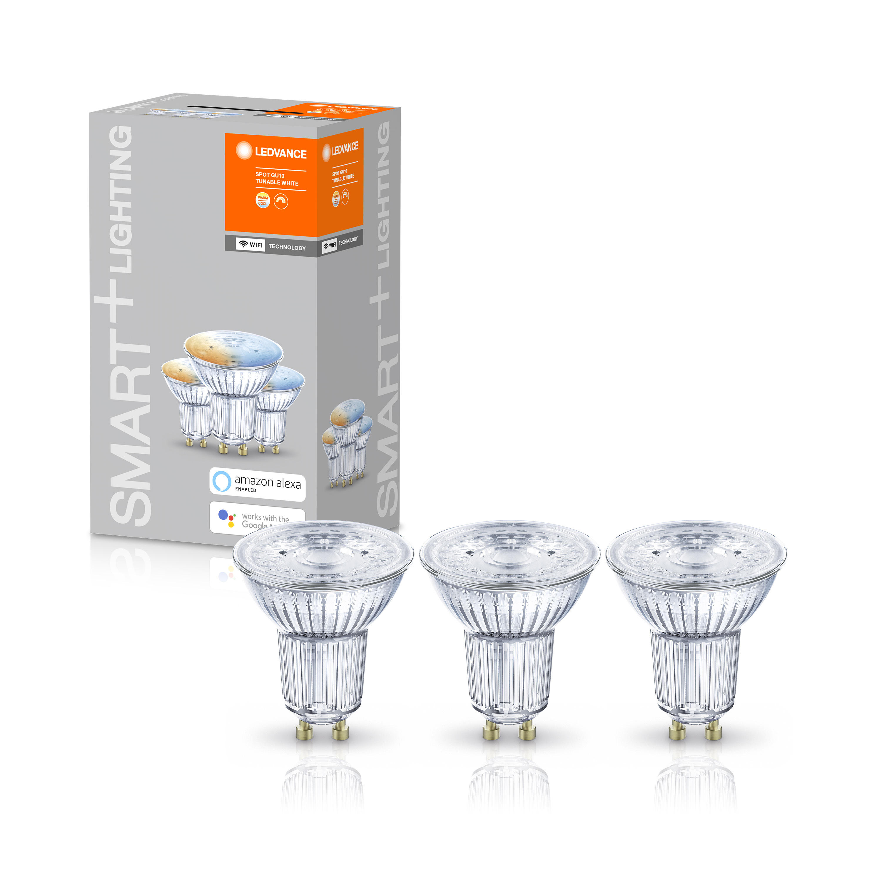 LED-LEUCHTMITTEL Smart+ Wifi Spot Tunable White 3er Set GU10  - Basics, Kunststoff (5/5,5cm) - Ledvance