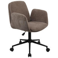 DREHSTUHL  in Webstoff Braun  - Schwarz/Braun, MODERN, Kunststoff/Textil (55/85-95/60cm) - MID.YOU