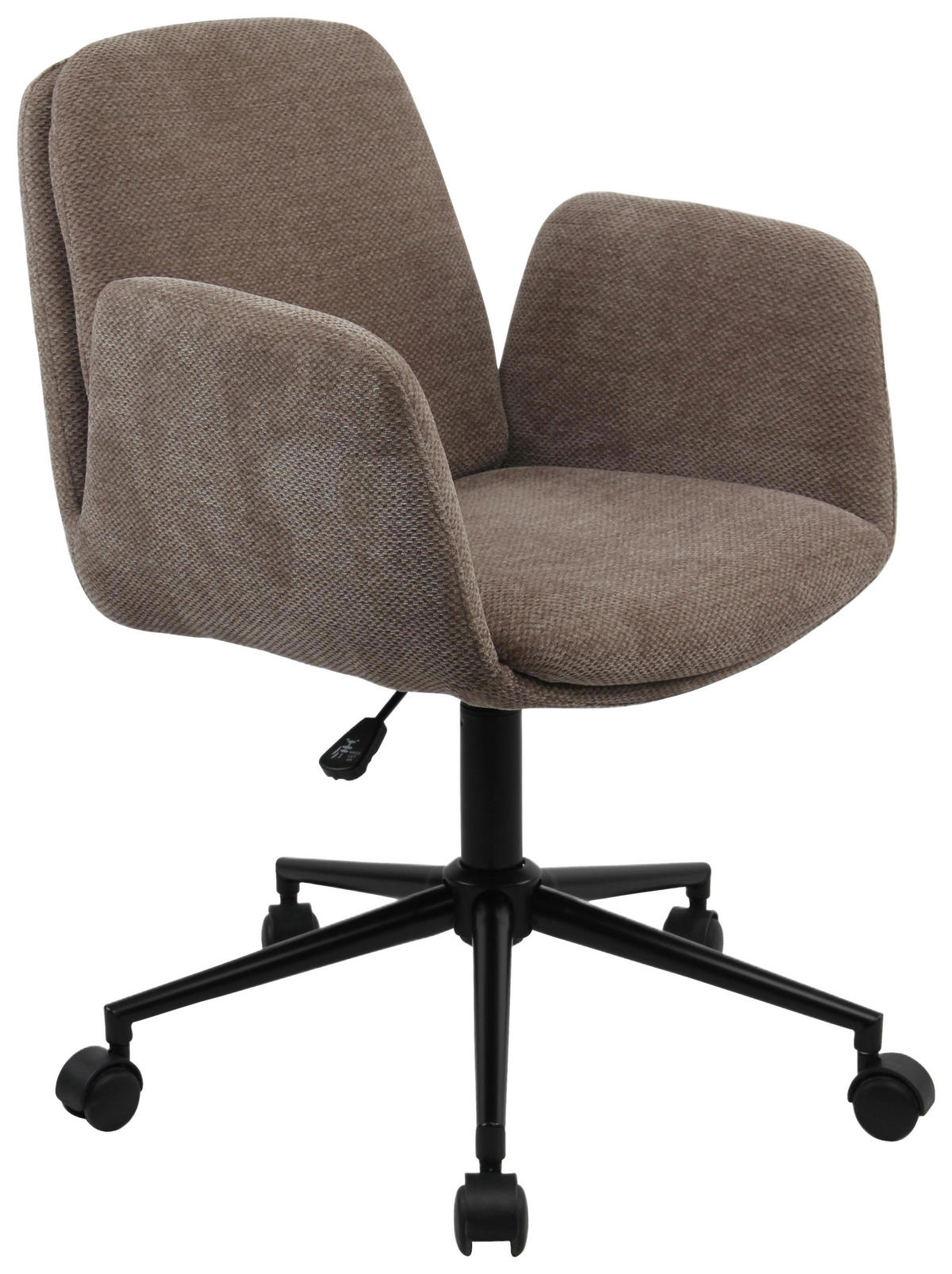 DREHSTUHL  in Webstoff Braun  - Schwarz/Braun, MODERN, Kunststoff/Textil (55/85-95/60cm) - MID.YOU