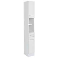 HOCHSCHRANK 25/190/35 cm  - Weiss/Silberfarben, Modern, Holzwerkstoff/Metall (25/190/35cm) - Held