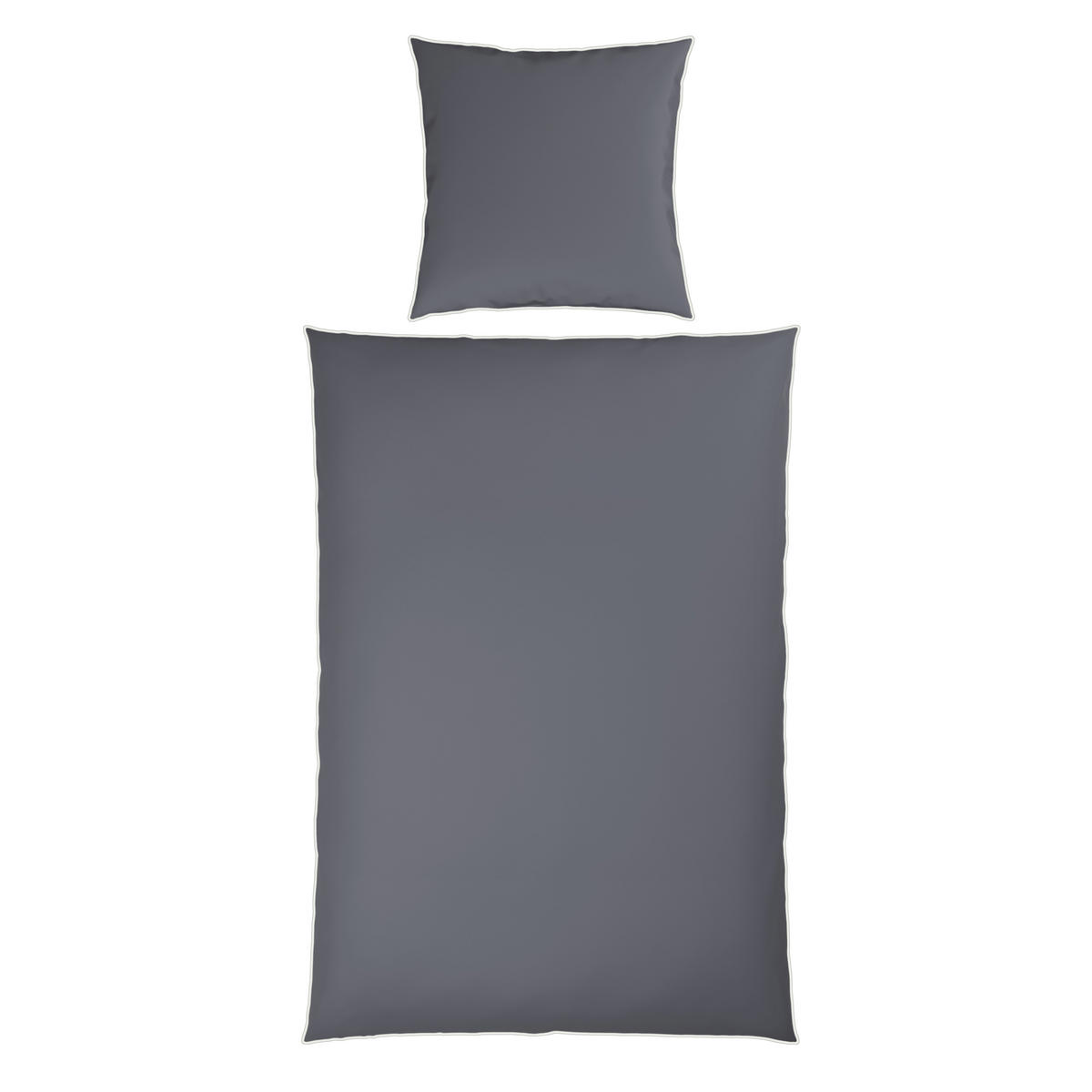 BETTWÄSCHE Calla Flachgewebe 135/200 cm  - Dunkelgrau, Basics, Textil (135/200cm) - Dieter Knoll