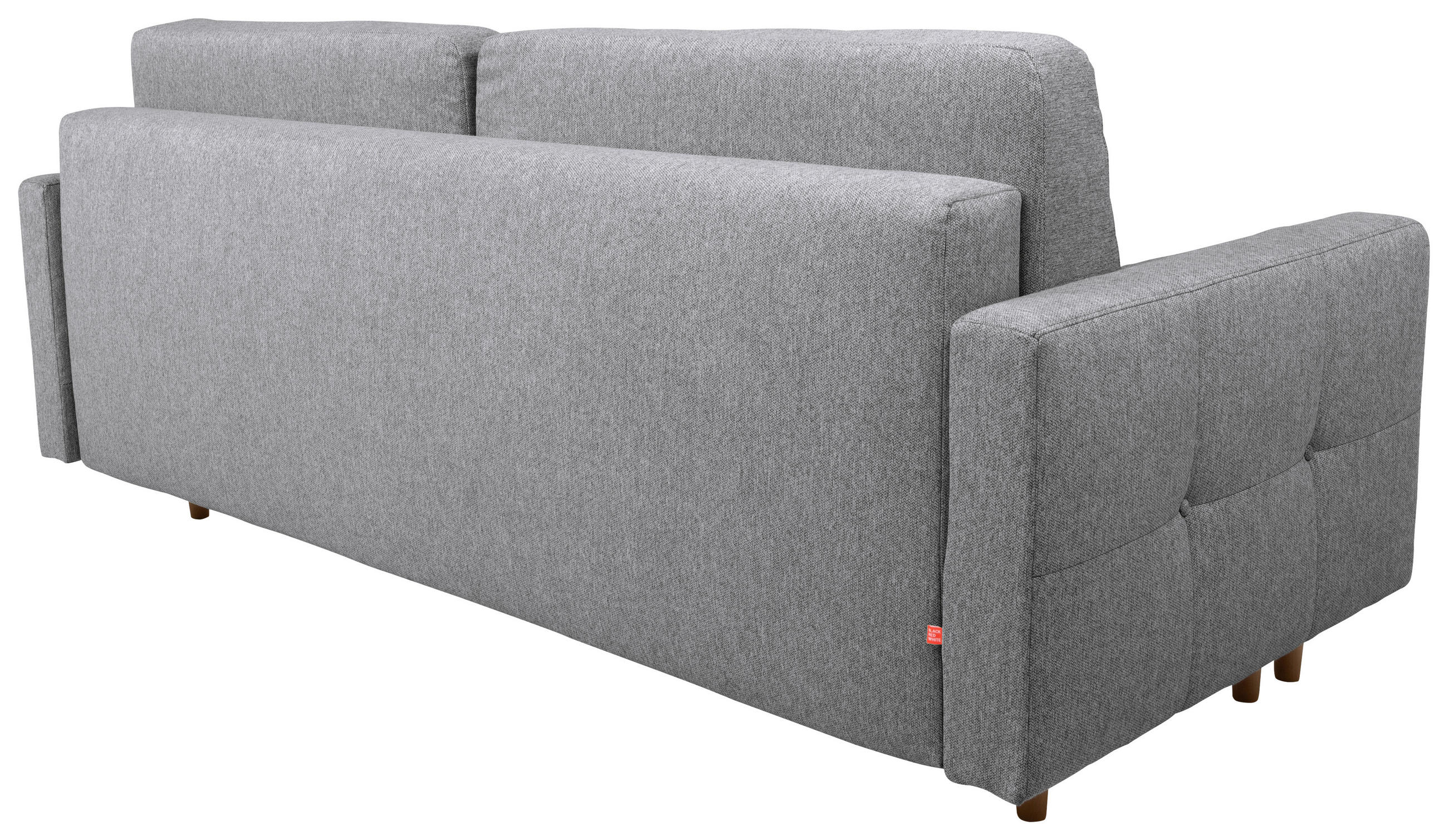 SCHLAFSOFA Flachgewebe Hellgrau  - Eiche Wotan/Hellgrau, KONVENTIONELL, Holz/Textil (222/93/99cm) - MID.YOU