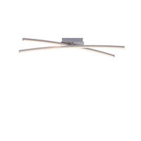 LED-DECKENLEUCHTE Alina 80,5/80,5/12,5 cm   - Silberfarben, Design, Kunststoff/Metall (80,5/80,5/12,5cm) - Just Light