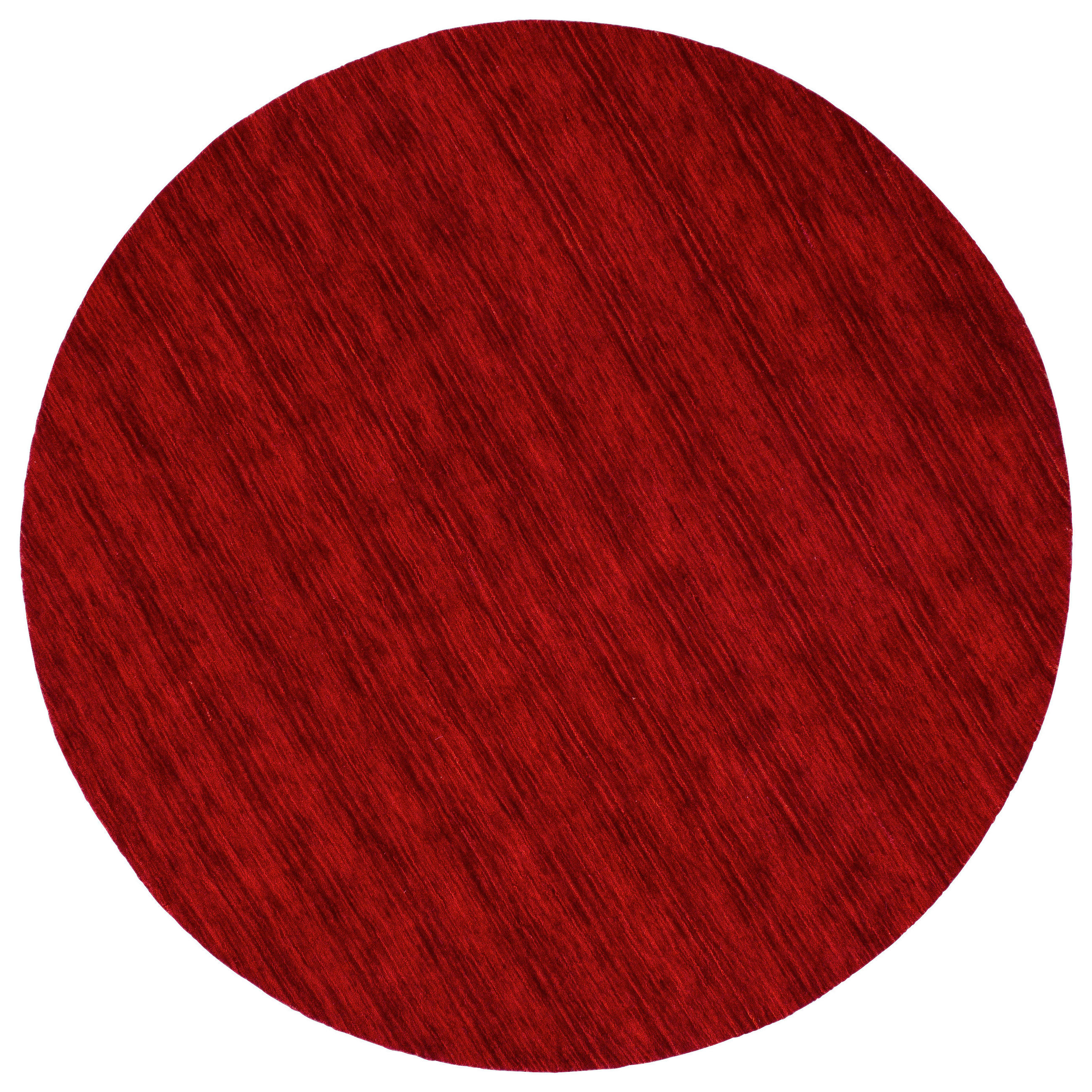 WOLLTEPPICH Wohnzimmer 150 cm Katalog 01/2021 Indien Rot, Dunkelrot, Hellrot, Weinrot rund  - Hellrot/Rot, KONVENTIONELL, Textil (150cm) - Cazaris