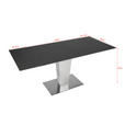 ESSTISCH Anthrazit, Edelstahlfarben rechteckig  ausziehbar  - Edelstahlfarben/Anthrazit, Design, Keramik/Metall (120-179/80/76cm) - Novel