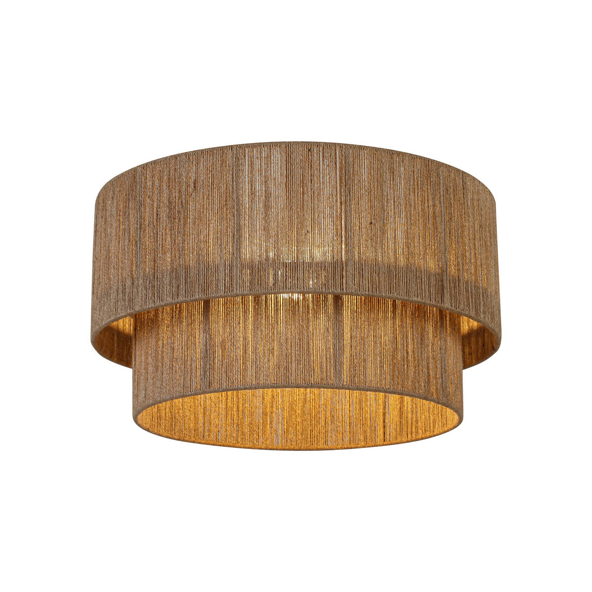 DECKENLEUCHTE  45/27 cm    - Braun/Weiß, Natur, Kunststoff/Textil (45/27cm) - Novel