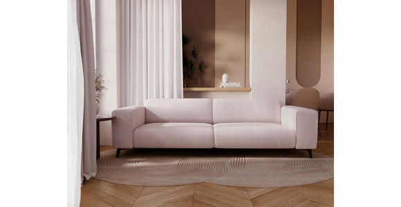 3-SITZER-SOFA  in Cord Creme  - Creme/Schwarz, KONVENTIONELL, Textil/Metall (237/75/104cm) - Carryhome