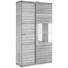 VITRINE Kernbuche furniert Buchefarben - Buchefarben/Schwarz, Design, Glas/Holz (115/206/43cm) - Venjakob