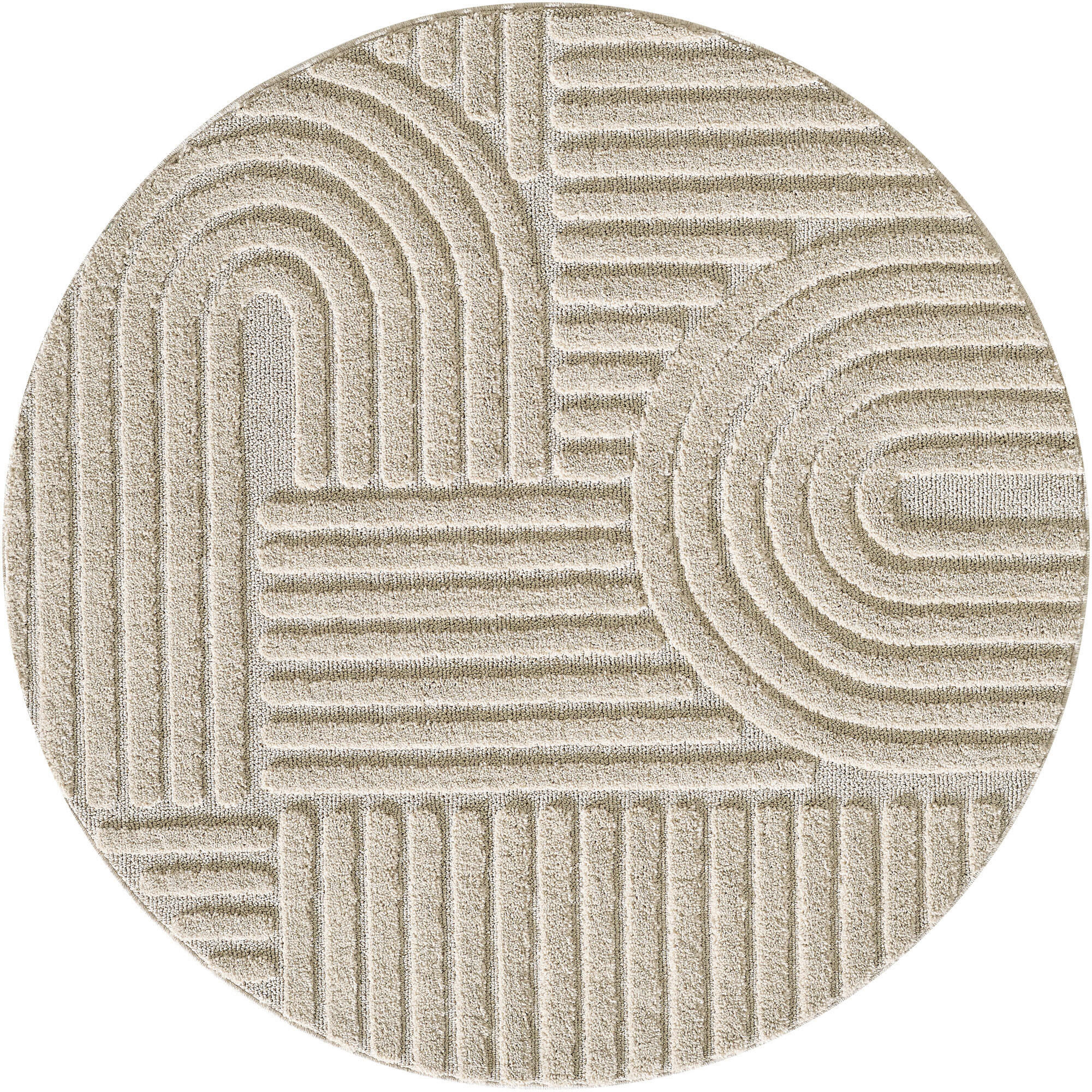 HOCHFLORTEPPICH 80 cm ART Beige  - Beige, Basics, Textil (80cm) - Novel
