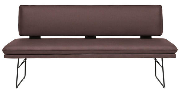 SITZBANK in Metall, Textil Schwarz, Dunkelbraun  - Dunkelbraun/Schwarz, Design, Textil/Metall (195/91/65cm) - Dieter Knoll