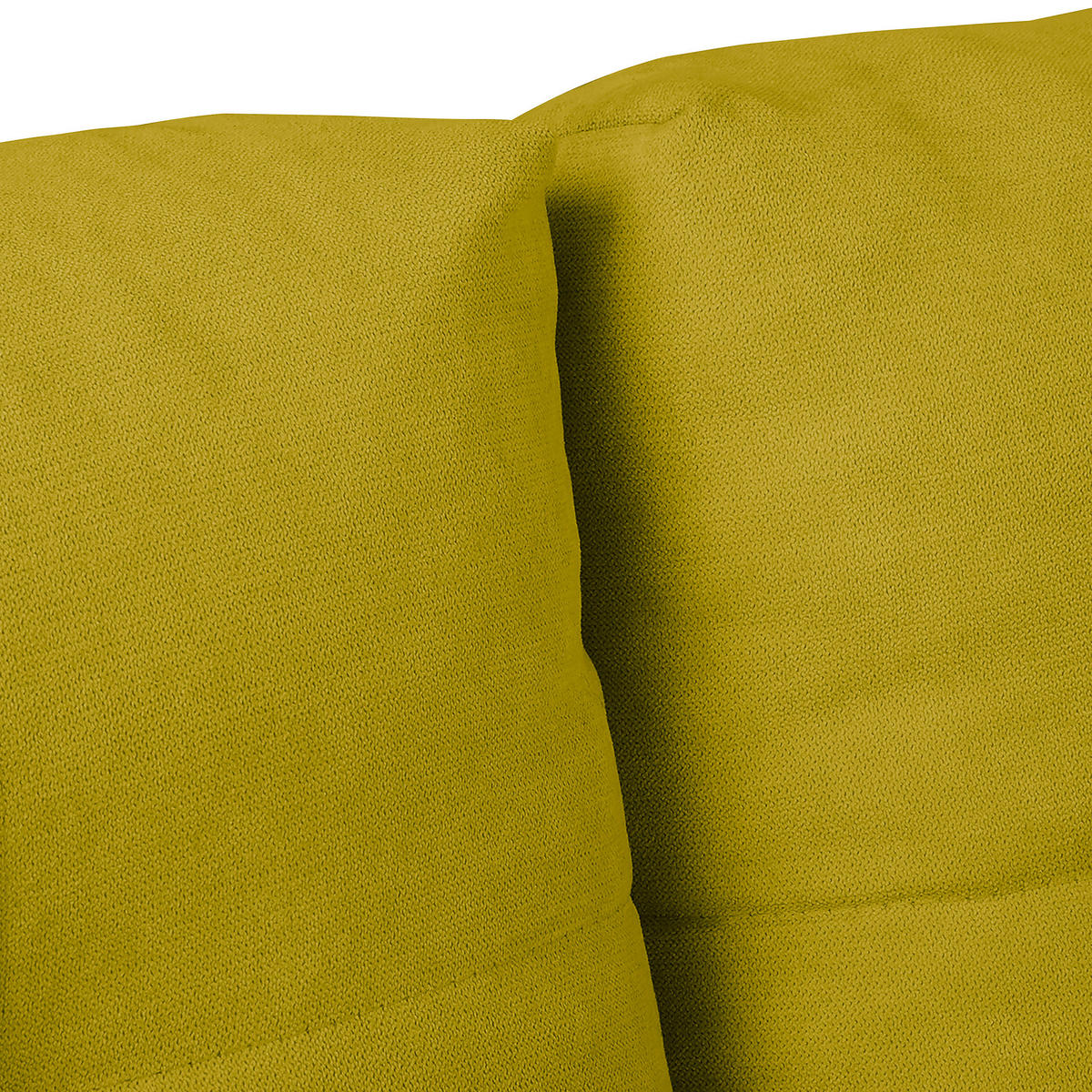 ECKSOFA in Mikrofaser Grün  - Silberfarben/Grün, Design, Textil/Metall (256/175cm) - Livetastic
