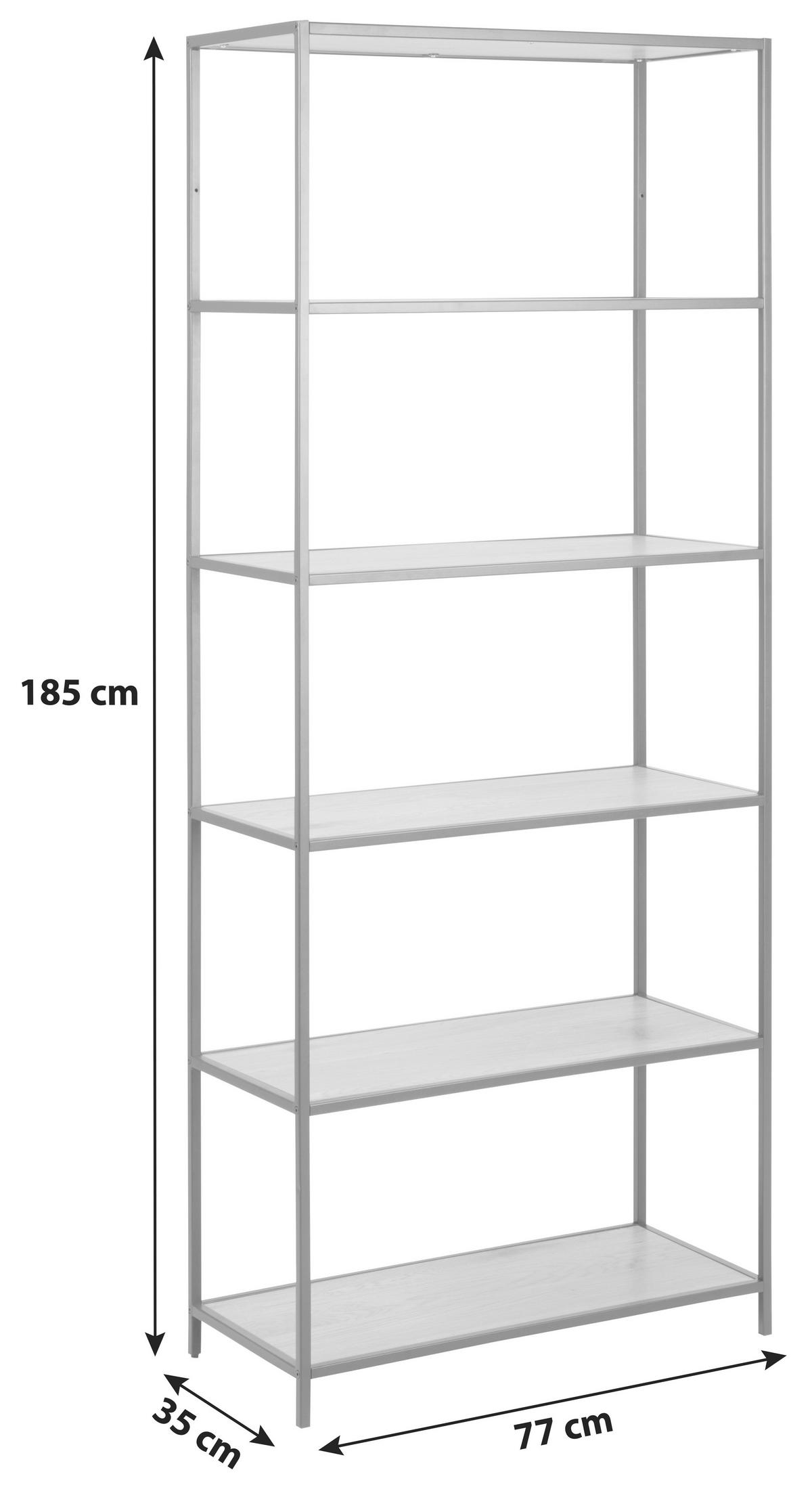 REGAL Eichefarben  - Eichefarben/Schwarz, Trend, Holzwerkstoff/Metall (77/185/35cm) - MID.YOU