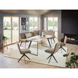 ECKBANK 203/163 cm  in Schwarz, Eichefarben, Hellgrau  - Eichefarben/Hellgrau, Design, Holz/Textil (203/163cm) - Voleo