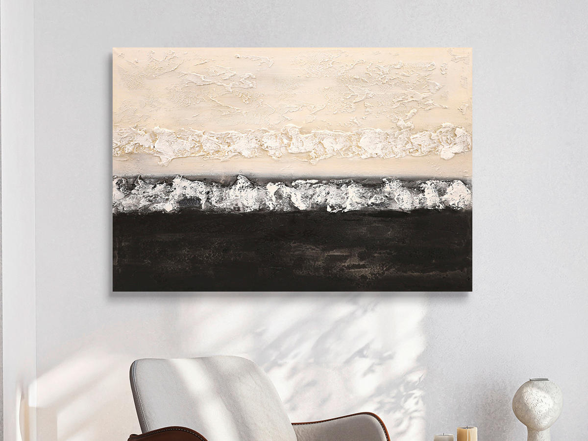 ÖLGEMÄLDE Abstraktes 118/80 cm  - Multicolor, KONVENTIONELL, Holzwerkstoff/Textil (118/80cm) - Monee