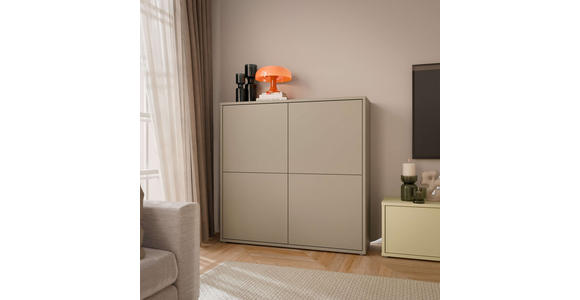 HIGHBOARD  124,5/121,5/34,9 cm  - Taupe/Grau, MODERN, Holzwerkstoff/Kunststoff (124,5/121,5/34,9cm) - Carryhome