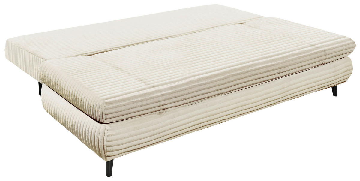 SCHLAFSOFA in Cord Beige  - Beige/Schwarz, Konventionell, Holz/Textil (212/88/101cm) - MID.YOU