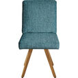 STUHL  in Flachgewebe Holz, Textil  - Eichefarben/Hellblau, Design, Holz/Textil (46/94/58cm) - Dieter Knoll