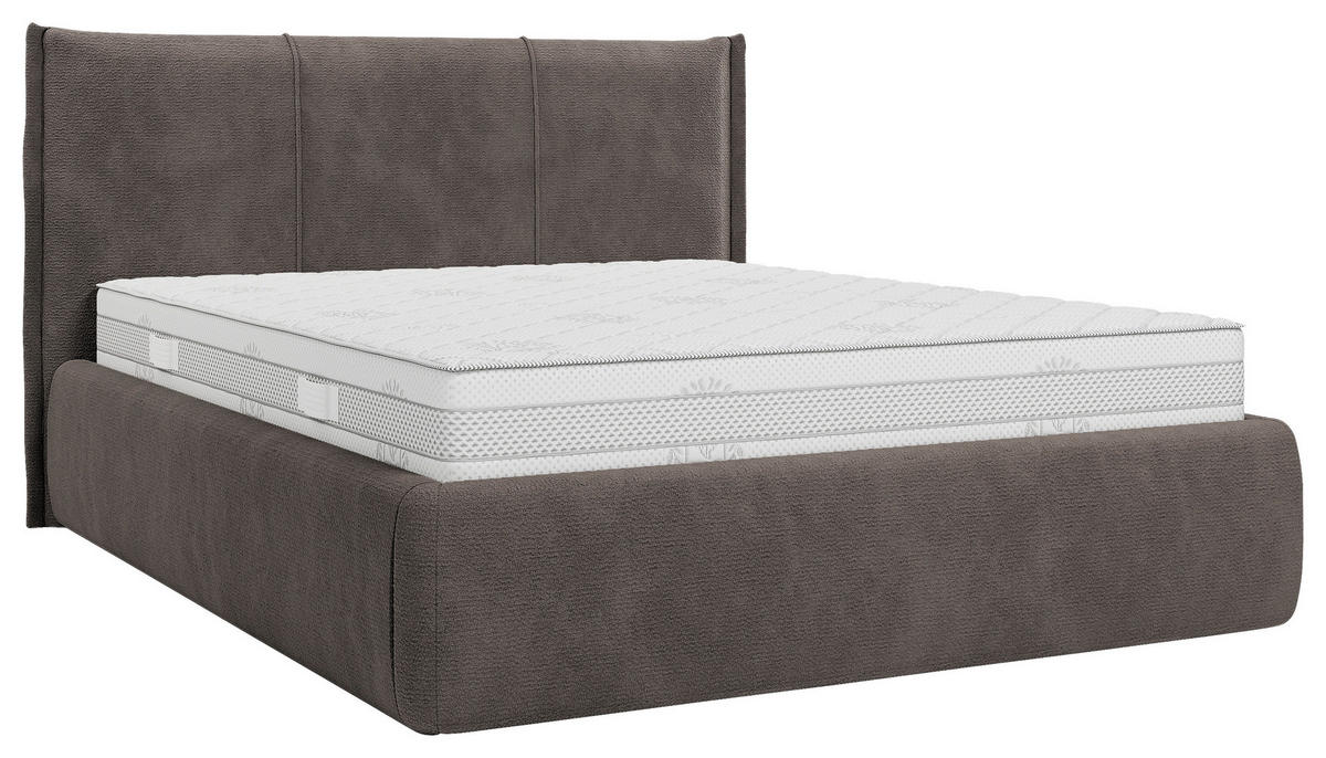 POLSTERBETT Lattenrost, Bettkasten 180/200 cm  in Braun  - Schwarz/Braun, MODERN, Holz/Kunststoff (180/200cm) - MID.YOU