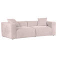BIGSOFA Chenille Rosa  - Schwarz/Rosa, MODERN, Kunststoff/Textil (228/66/111cm) - Carryhome