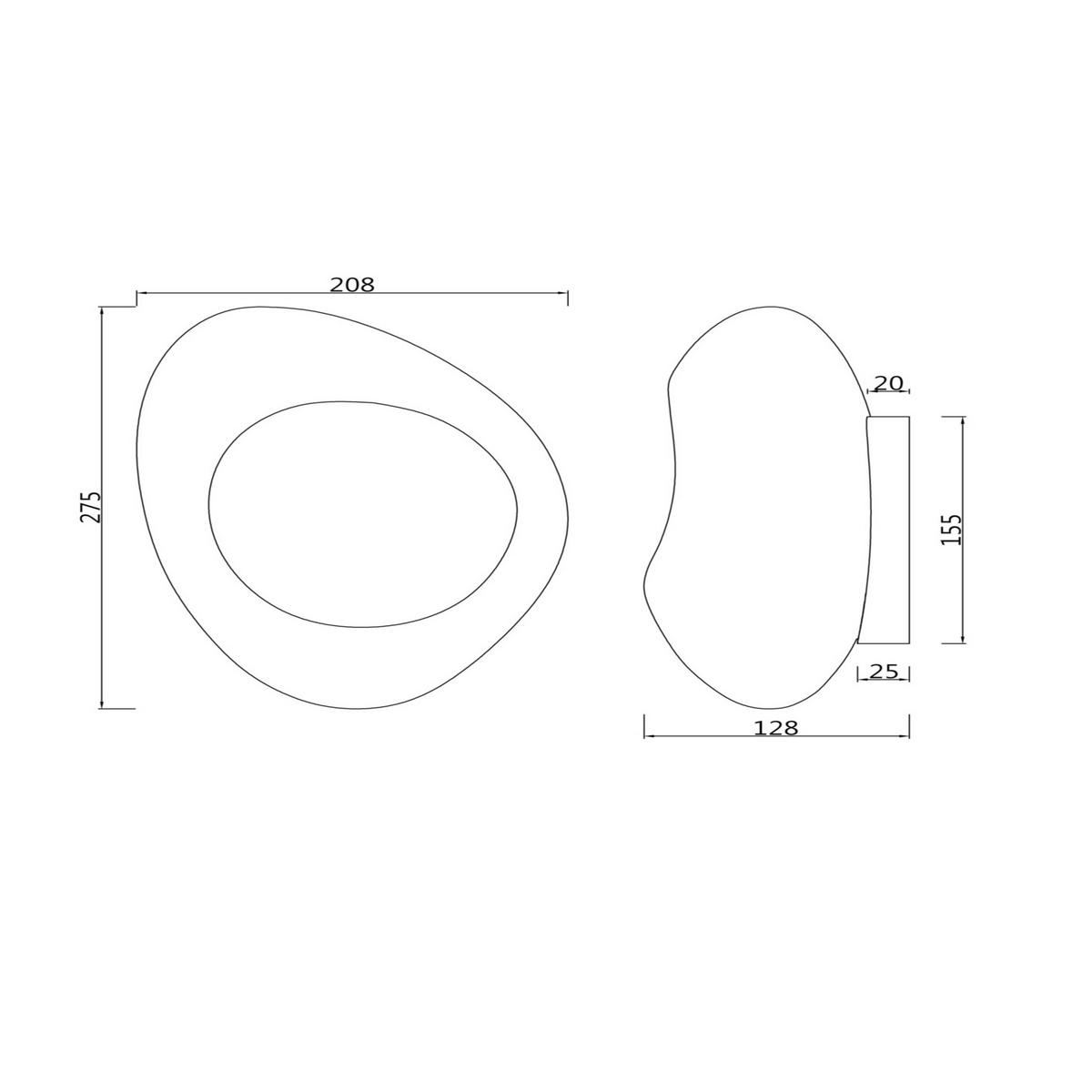 WANDLEUCHTE 20,8/27,5/12,8 cm   - Schwarz/Kupferfarben, Basics, Glas/Metall (20,8/27,5/12,8cm)