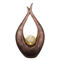 SOLCELLSLAMPA - klar/bronsfärgad, Basics, glas/plast (26,5/13/50cm) - Globo