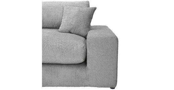 MEGASOFA Struktur, Bouclé Grau  - Schwarz/Grau, MODERN, Kunststoff/Textil (270/76/125cm) - Landscape