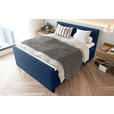 BOXSPRINGBETT 180/200 cm  in Dunkelblau  - Schwarz/Dunkelblau, KONVENTIONELL, Textil/Metall (180/200cm) - Carryhome