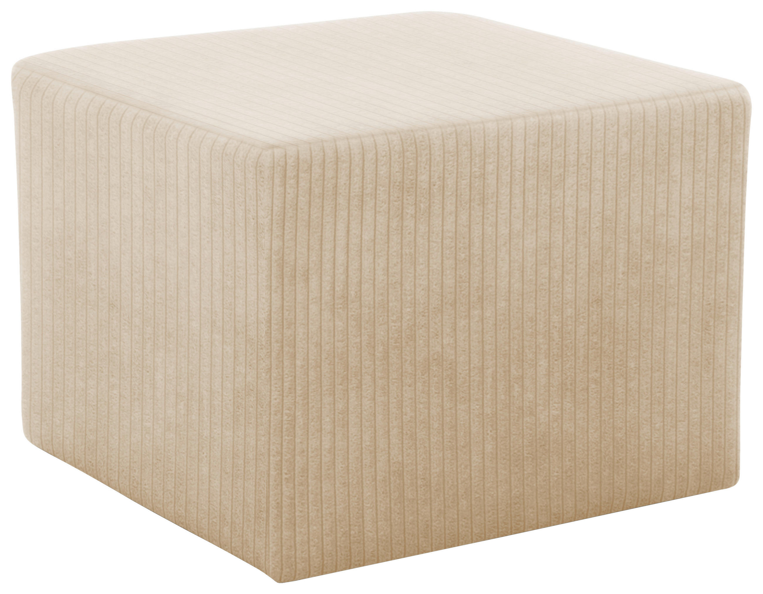 HOCKER in Textil Creme - Creme/Schwarz, Design, Kunststoff/Textil (59/44/59cm) - MID.YOU