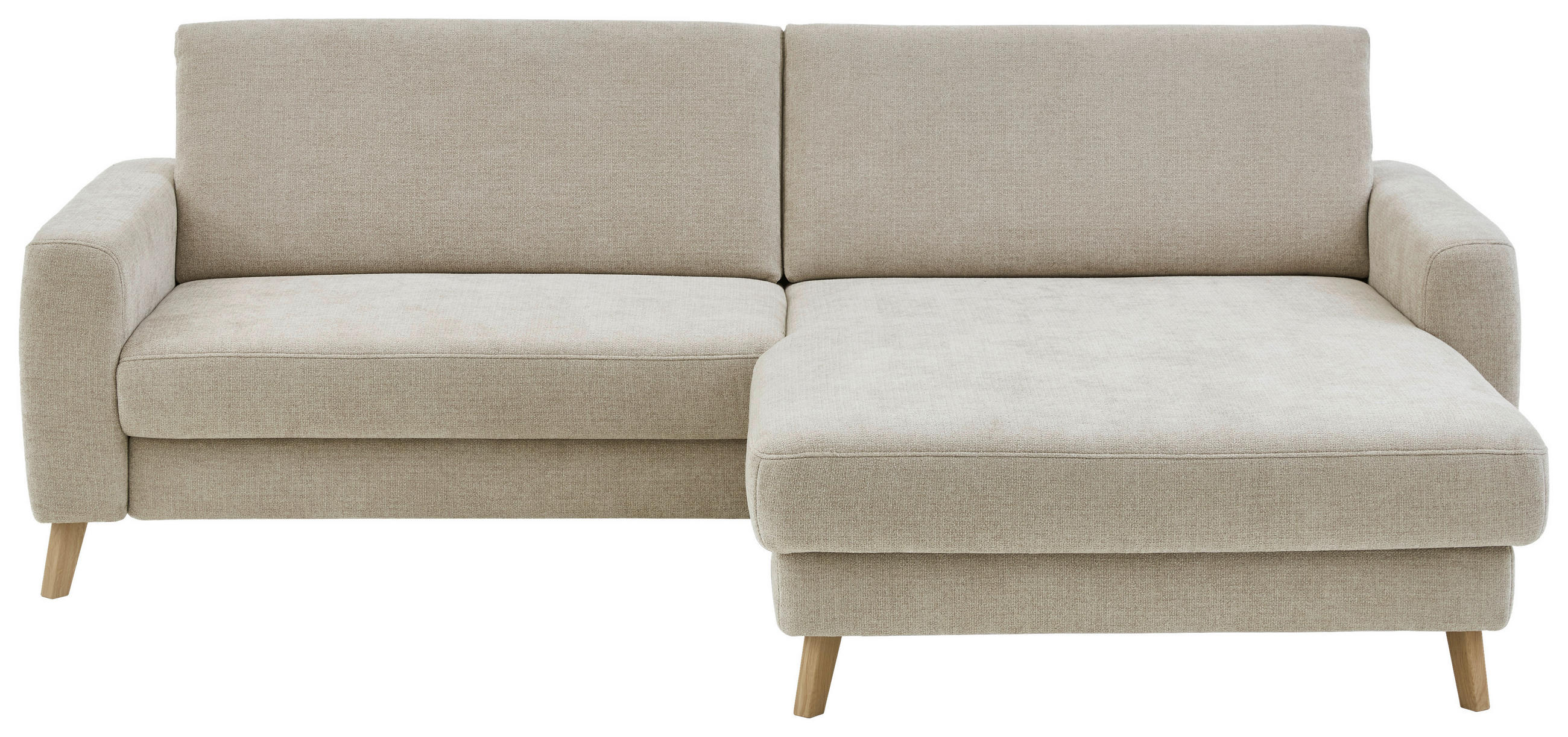 ECKSOFA  Chenille Beige  - Beige, Design, Holz/Textil (222/167cm) - Beldomo Comfort