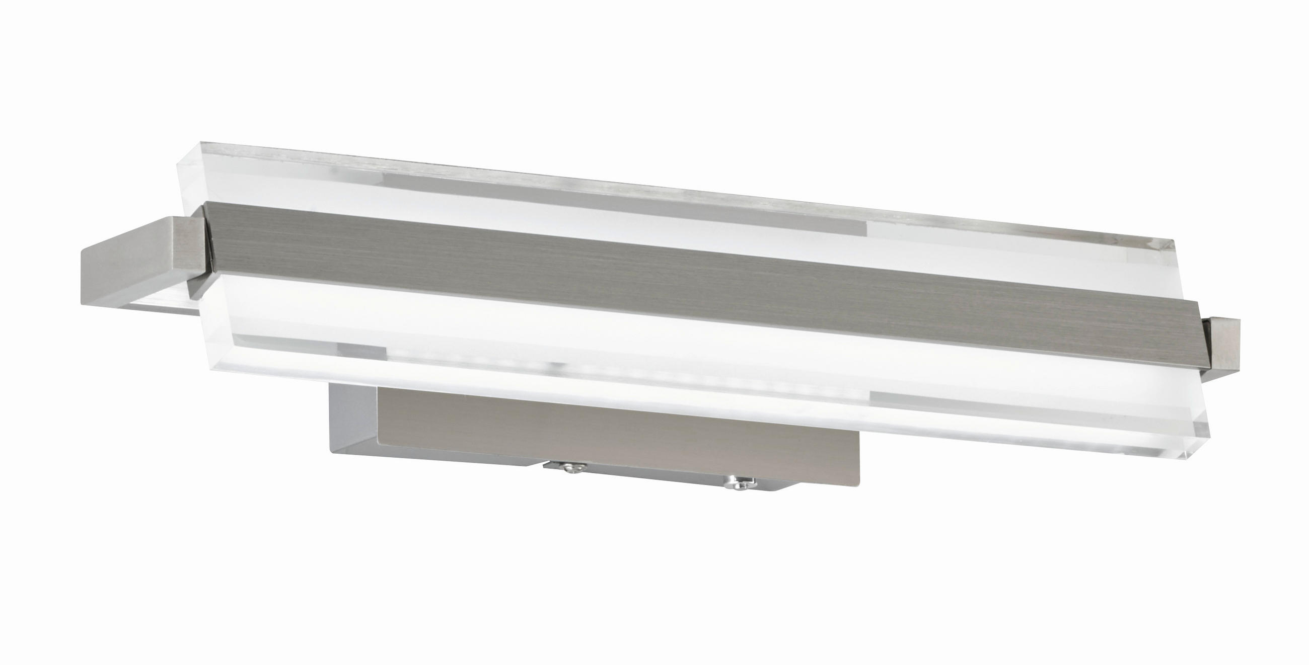 LED-WANDLEUCHTE   - Nickelfarben, Design, Kunststoff/Metall (8/35/12cm) - Fischer & Honsel