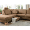 ECKSOFA in Mikrofaser Sandfarben  - Sandfarben/Wildeiche, KONVENTIONELL, Holz/Textil (236/286cm) - Voleo