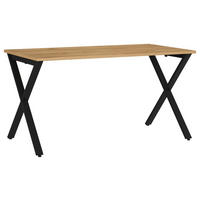 SCHREIBTISCH 140/80/75 cm  in Schwarz, Eichefarben  - Eichefarben/Schwarz, MODERN, Holzwerkstoff/Metall (140/80/75cm) - Novel