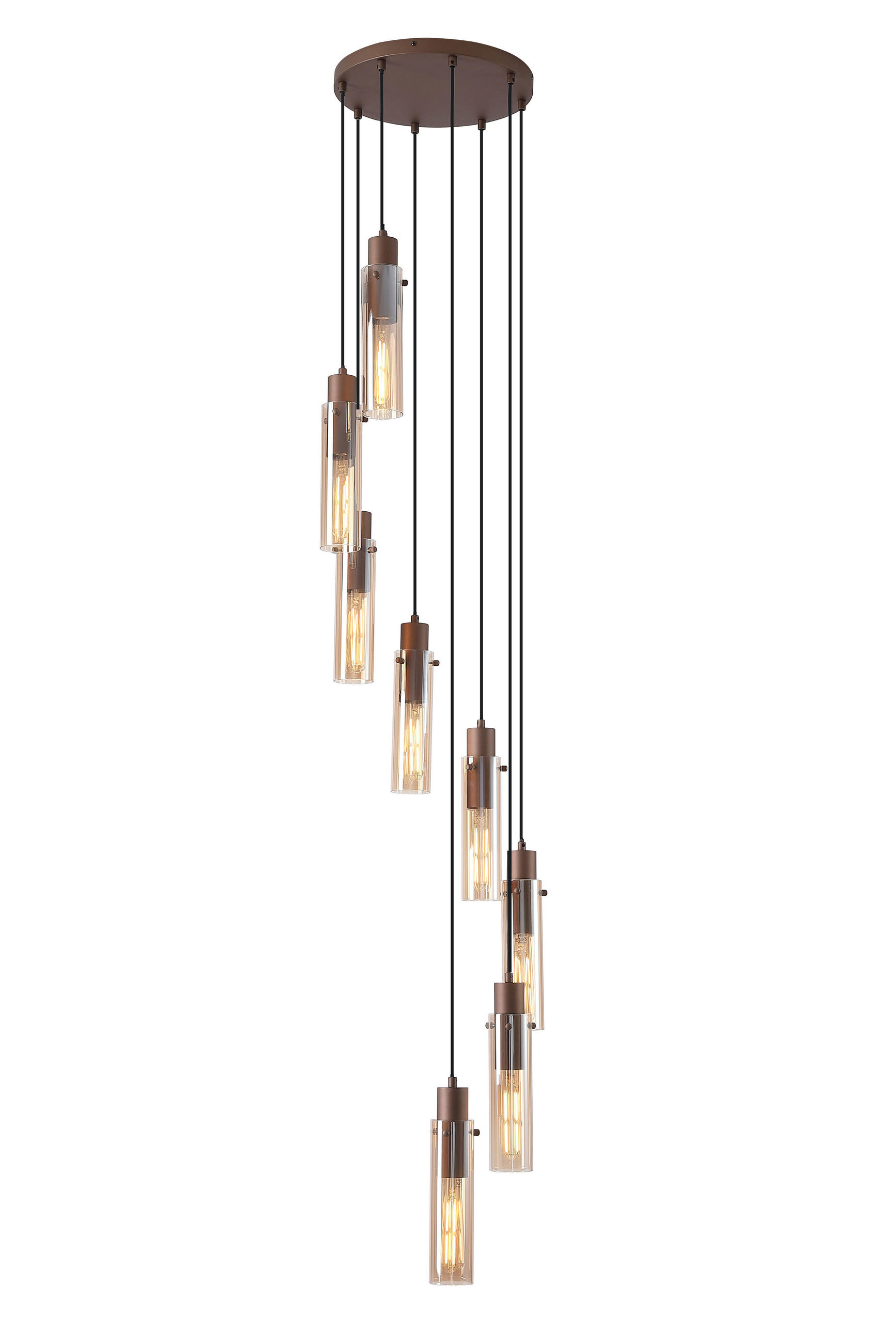 FÜGGŐLÁMPA  - fekete/színes, Basics, Üveg/fém (42/300/42cm)