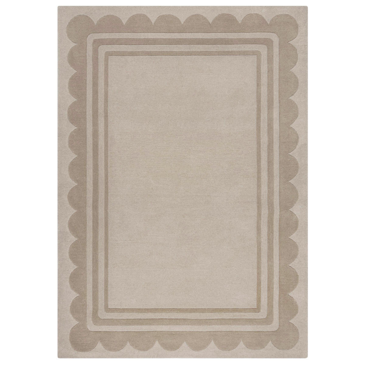 WOLLTEPPICH 120/170 cm Lois Scallop Beige  - Beige, Basics, Textil (120/170cm)