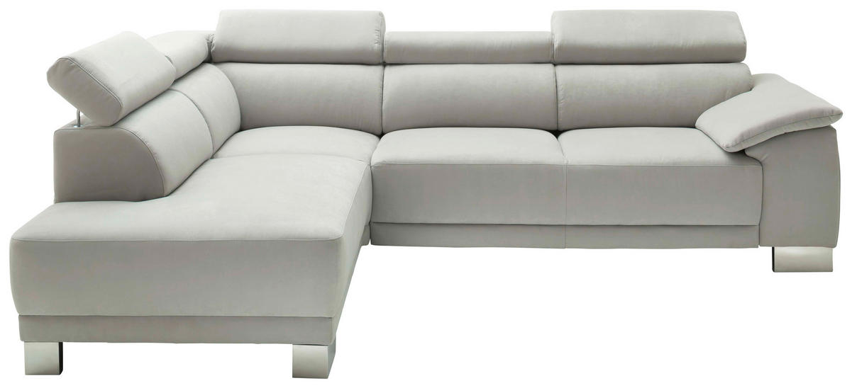 ECKSOFA in Mikrofaser Gelb, Orange  - Chromfarben/Gelb, Design, Holz/Textil (205/270cm) - Pure Home Lifestyle