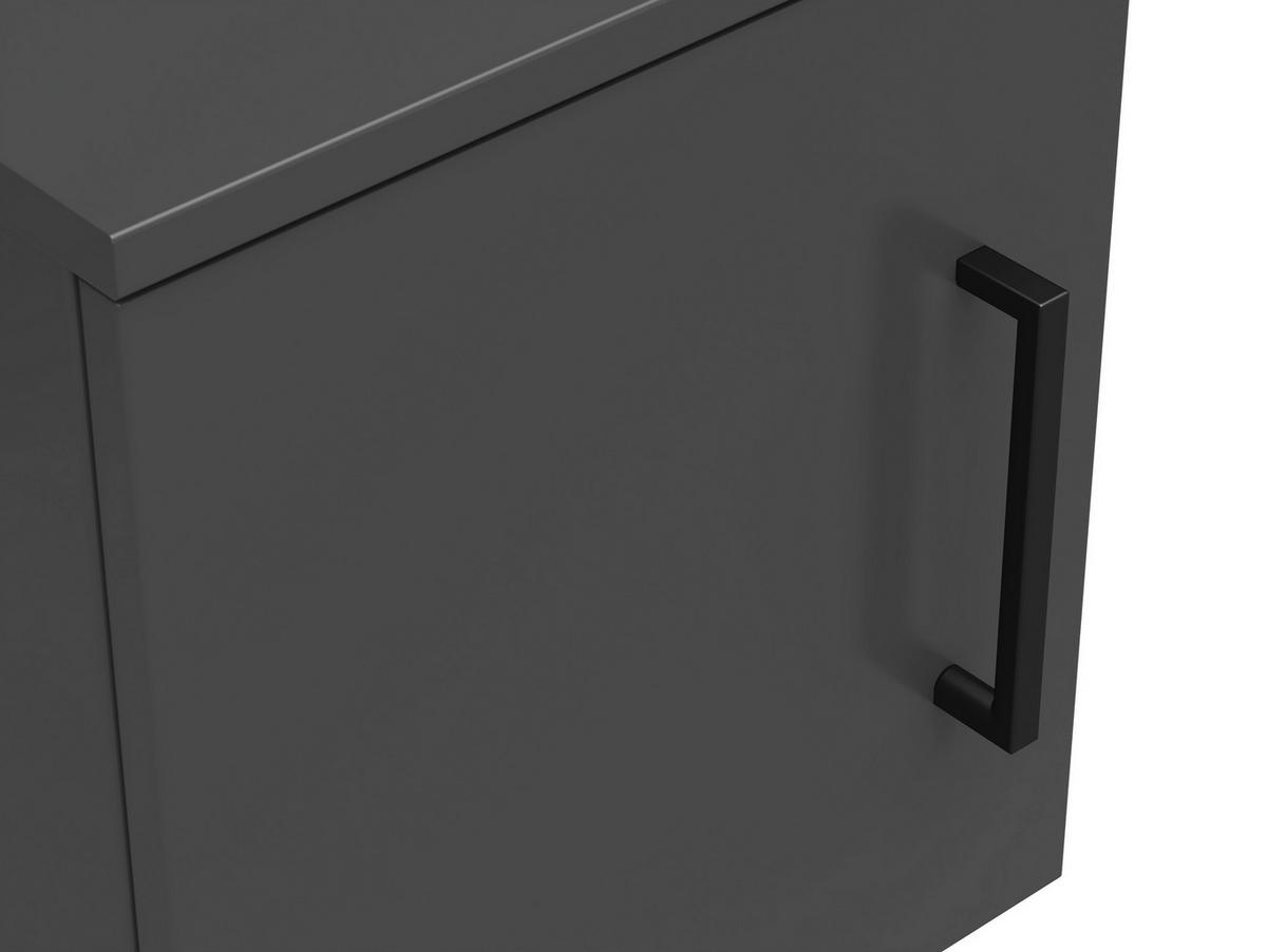 AUFSATZSCHRANK 30/35/40 cm   - Schwarz/Graphitfarben, Modern, Holzwerkstoff/Kunststoff (30/35/40cm) - Carryhome