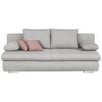 SCHLAFSOFA Webstoff Silberfarben  - Chromfarben/Silberfarben, Design, Kunststoff/Textil (205/88/96cm) - Ti'me