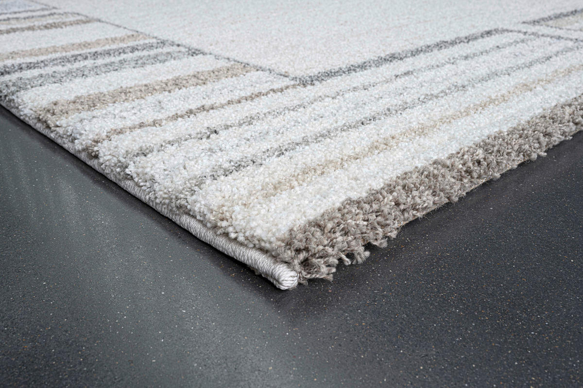 WEBTEPPICH 160/230 cm Spring Creme, Grau, Beige  - Beige/Creme, KONVENTIONELL, Textil (160/230cm)