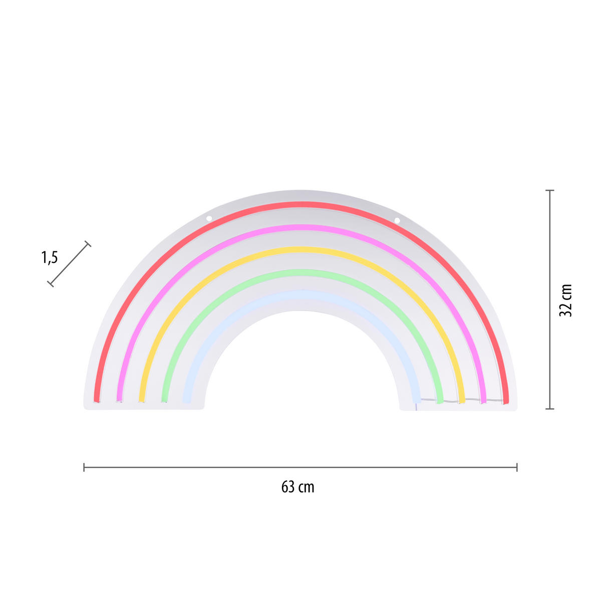LED DÍSZLÁMPA - Basics, műanyag (63/1,5/32cm)