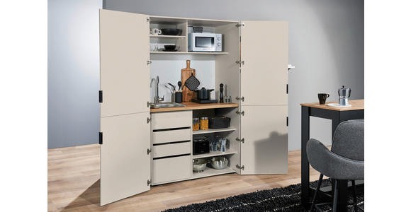 SCHRANKKÜCHE 124/200/70 cm  in Kaschmir  - Kaschmir/Eichefarben, KONVENTIONELL, Holzwerkstoff/Metall (124/200/70cm) - Xora
