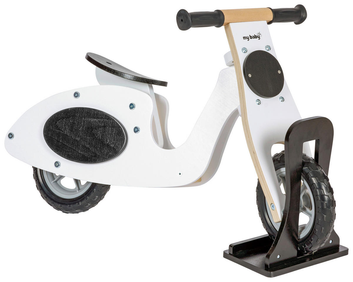 BICIKL GURALICA   - bijela/crna, Basics, drvni materijal/drvo (78/33/48cm) - My Baby Lou