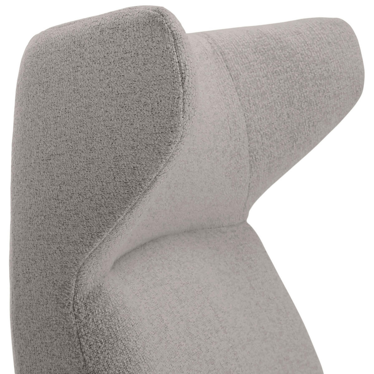 OHRENSESSEL Flachgewebe Grau  - Schwarz/Grau, MODERN, Textil/Metall (80/110/80cm) - Landscape