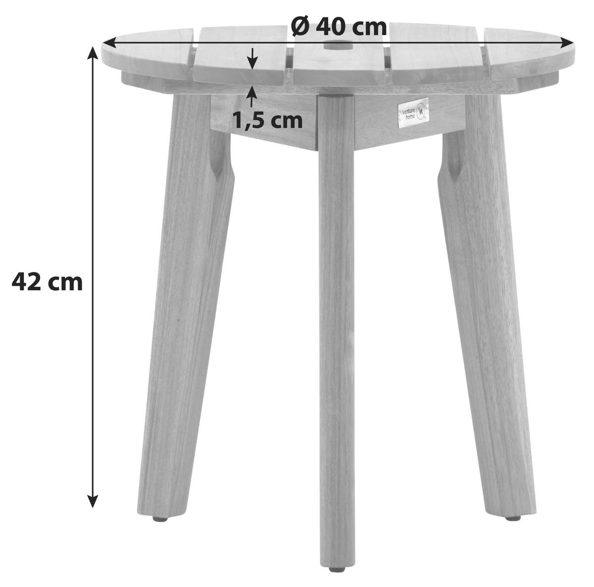GARTENBEISTELLTISCH 40/40/42 cm  - Akaziefarben, KONVENTIONELL, Holz (40/40/42cm) - Gardenson