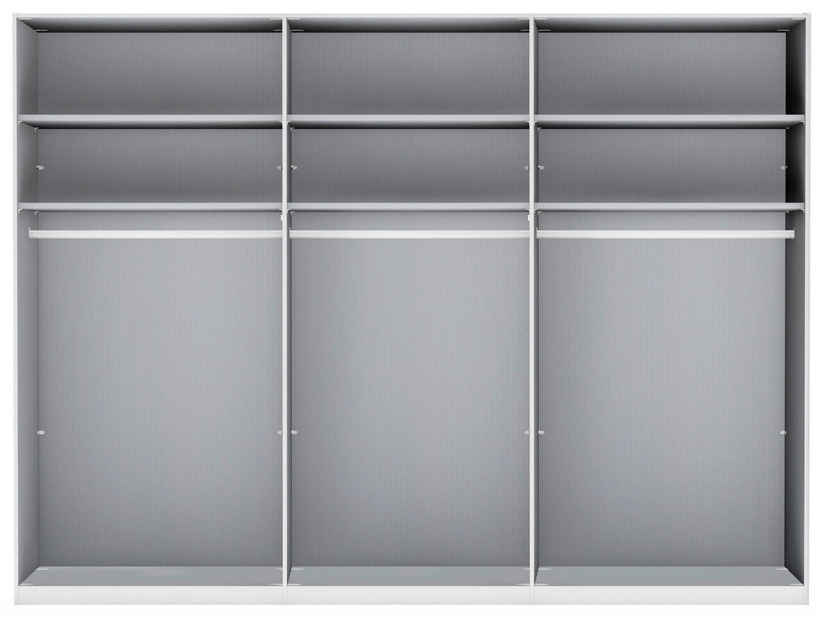 FALTTÜRENSCHRANK in Weiss  - Chromfarben/Weiss, Konventionell, Glas/Holzwerkstoff (300/216/58cm) - Dieter Knoll