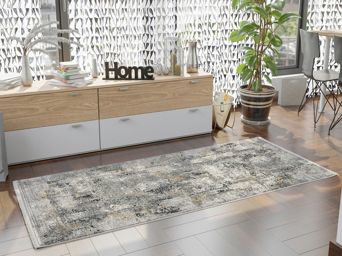 LÄUFER 80/300 cm Avignon  - Dunkelgrau/Hellgrau, Design, Textil (80/300cm) - Dieter Knoll