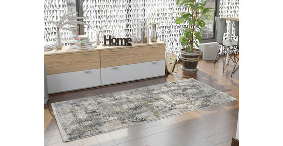 LÄUFER 80/200 cm Avignon Grau, Hellgrau, Dunkelgrau - Dunkelgrau/Hellgrau, Design, Textil (80/200cm) - Dieter Knoll
