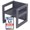 LERNTURM Littlefoot 3-in-1  - Schieferfarben, Basics, Holz (32/32/32cm) - Tobi