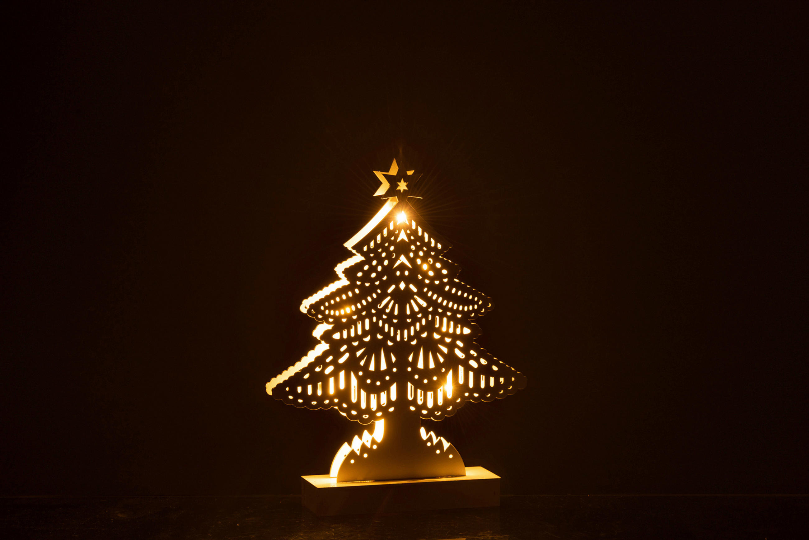 DEKOBAUM - Weiß, Basics, Holzwerkstoff (25/6/33cm) - X-Mas