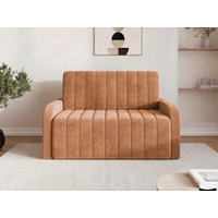 SCHLAFSOFA ALASKA 120 in Rostfarben  - Rostfarben/Schwarz, Design, Kunststoff/Textil (141/90/104cm) - MID.YOU